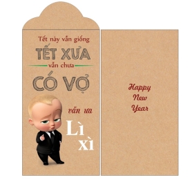 Bao Lì Xì giấy Kraft Nâu